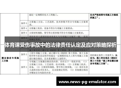 体育课受伤事故中的法律责任认定及应对策略探析