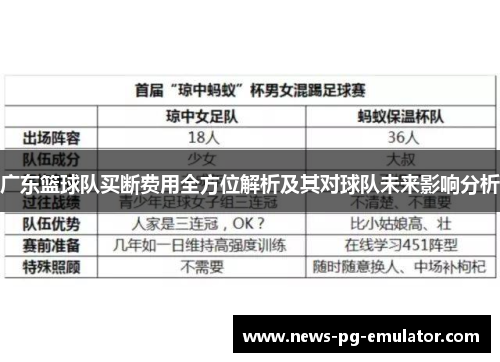 广东篮球队买断费用全方位解析及其对球队未来影响分析